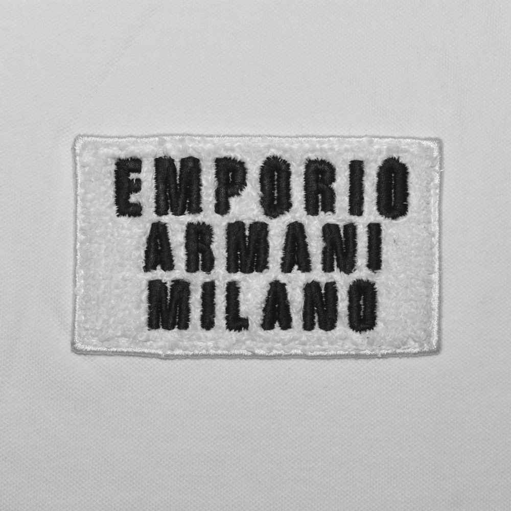 Emporio Armani Embroidered Patch White T-shirt-3