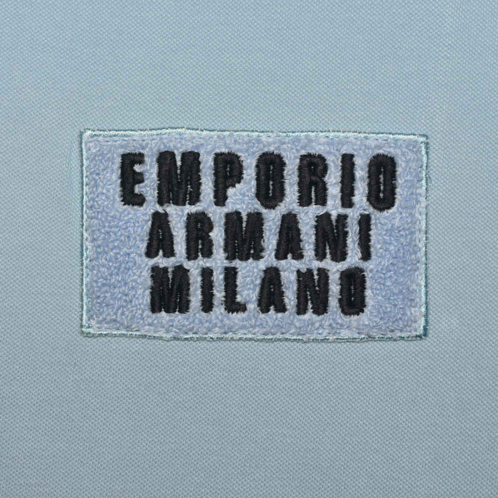 Emporio Armani Embroidered Patch Sky Blue T-shirt-thumb-3