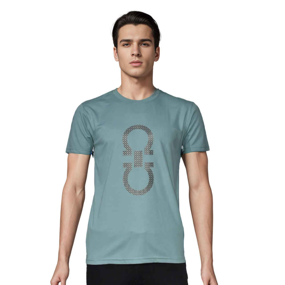 Salvatore Ferragamo Sky Blue Gancini-Print T-shirt-thumb-0