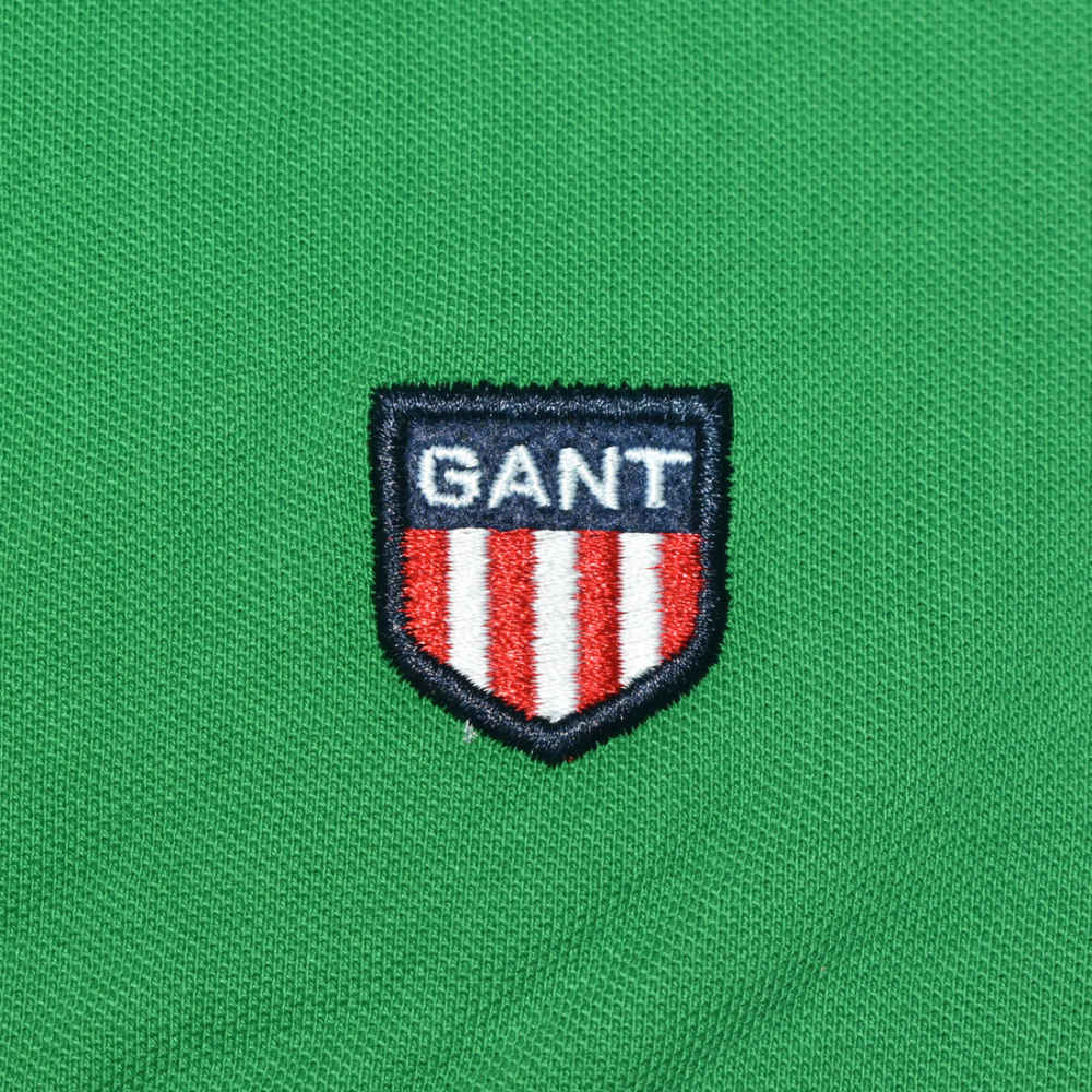 GANT Embroidery logo Green Premium Polo T-shirt-thumb-3