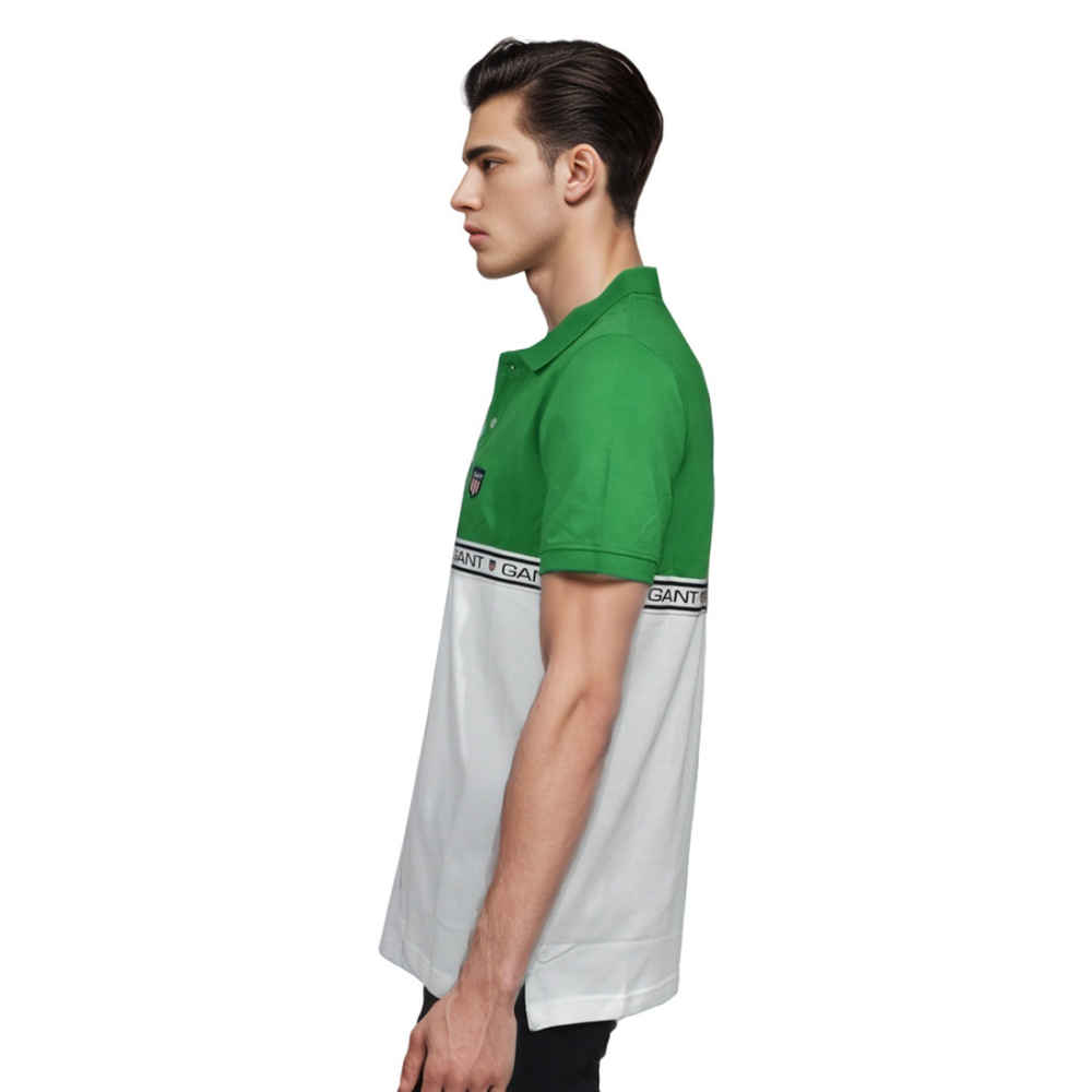 GANT Embroidery logo Green Premium Polo T-shirt-thumb-2