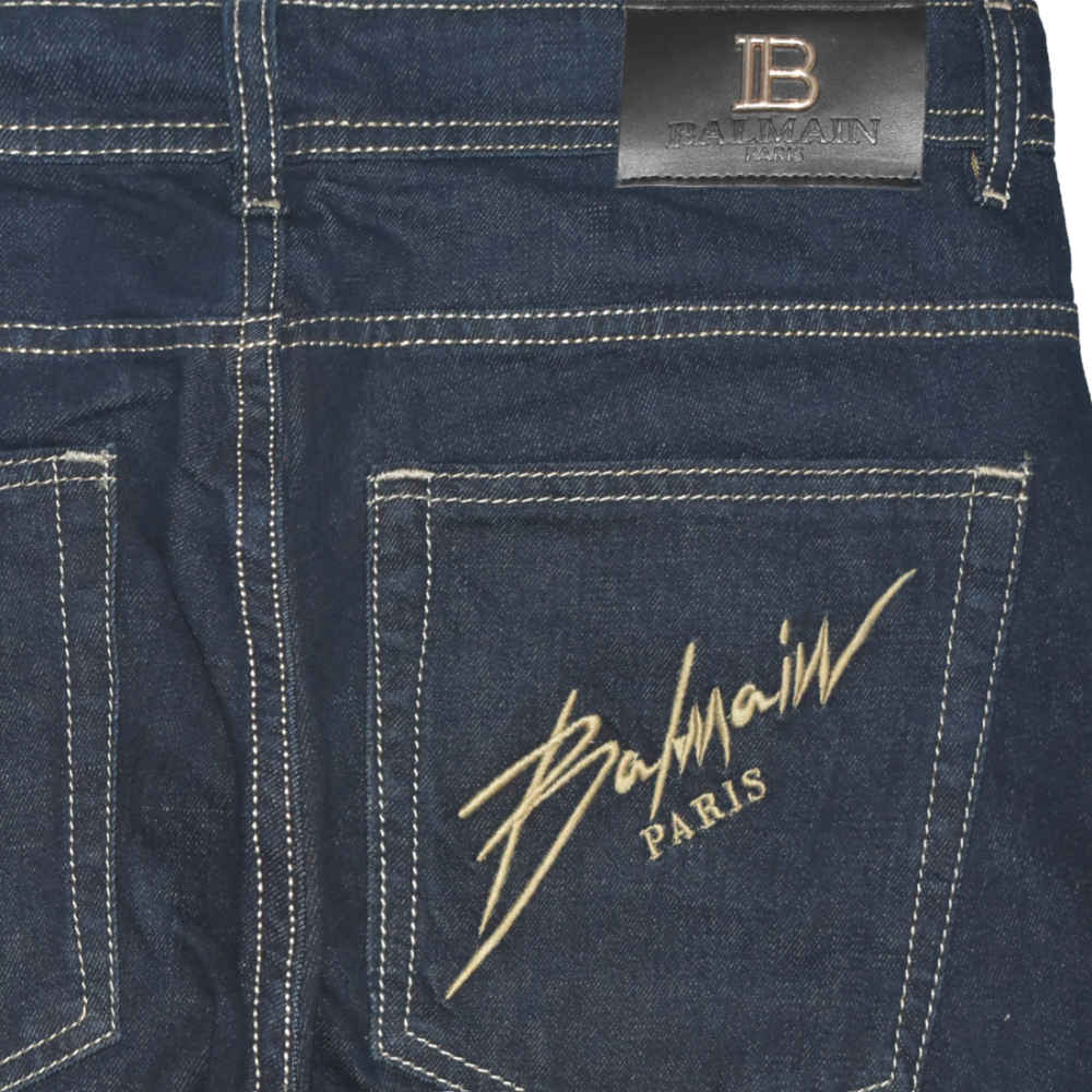 Balmain Blue Premium Quality Jeans-thumb-3