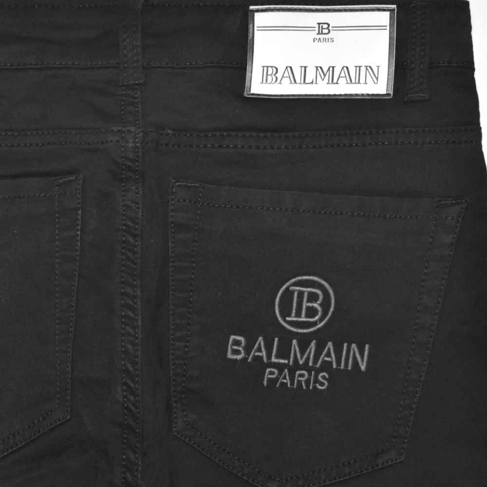 Balmain Black Premium Quality Jeans-thumb-3