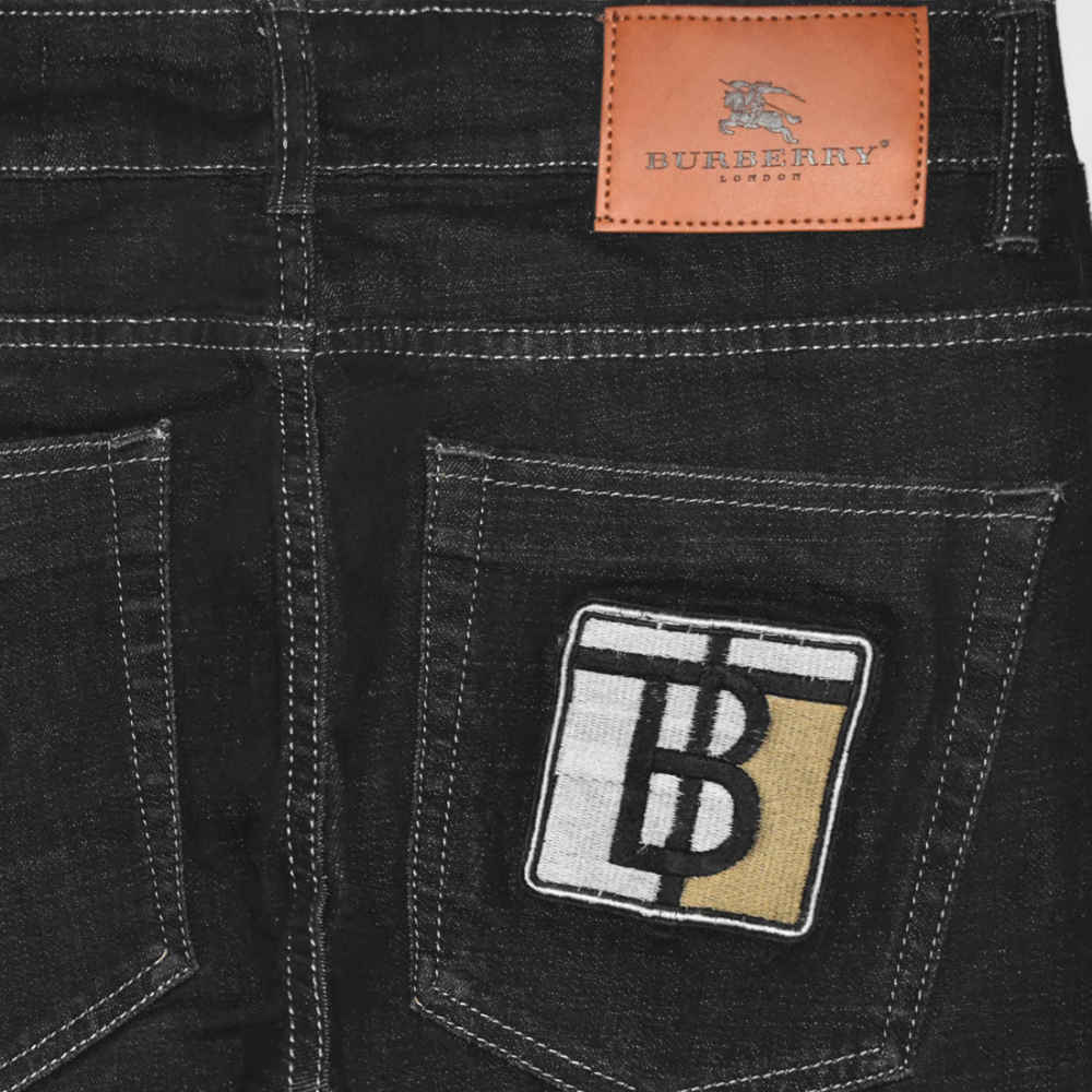 Burberry Black Premium Logo on Pocket Jeans-3