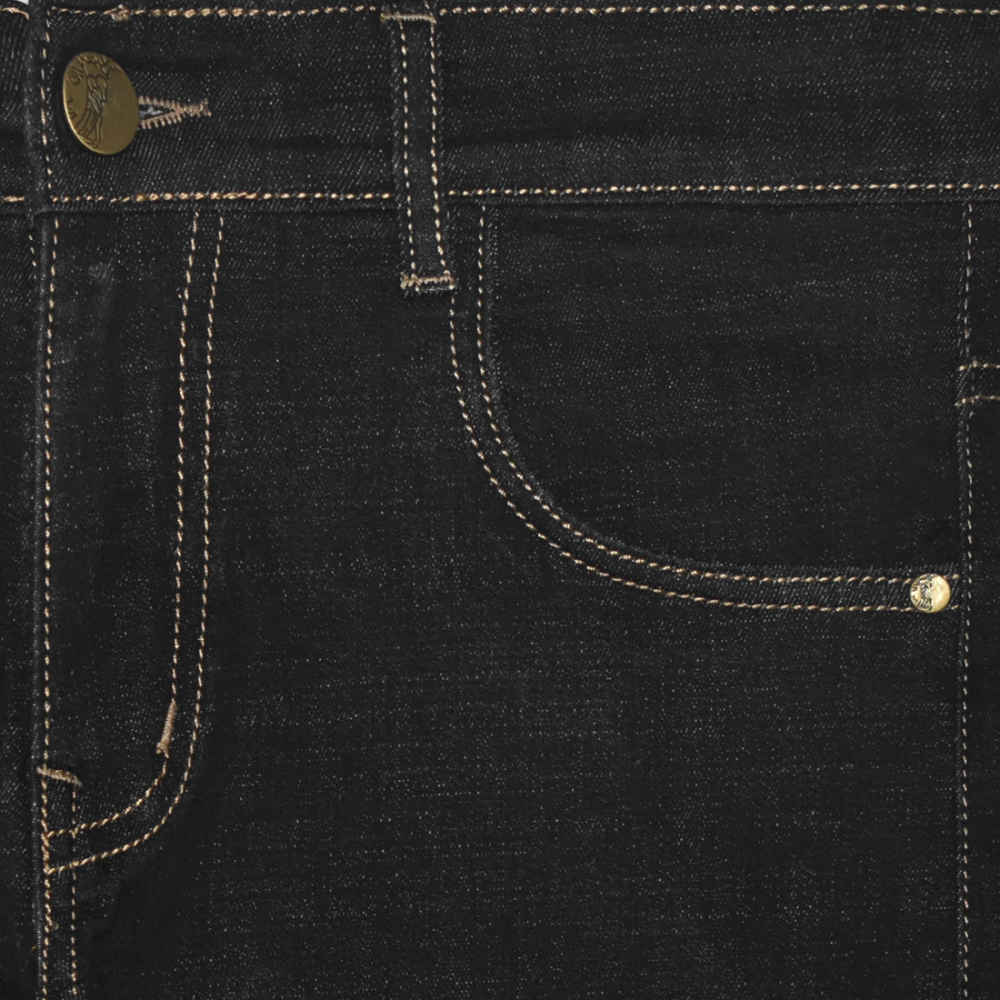 Versace Black Premium Logo Print on Pocket Jeans-1