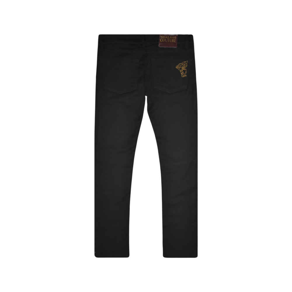 Versace Embroidered logo Black Premium Quality Jeans-thumb-5