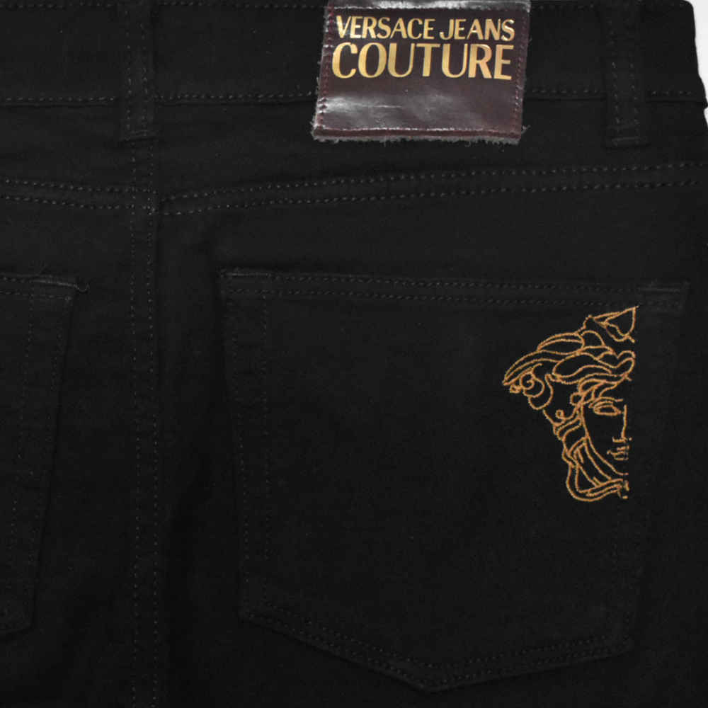 Versace Embroidered logo Black Premium Quality Jeans-thumb-3