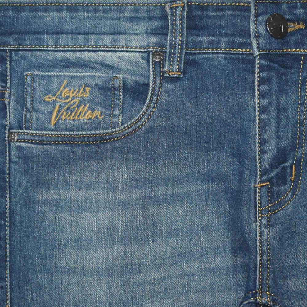 Louis Vuitton Blue Mickey Mouse Premium Jeans-thumb-2
