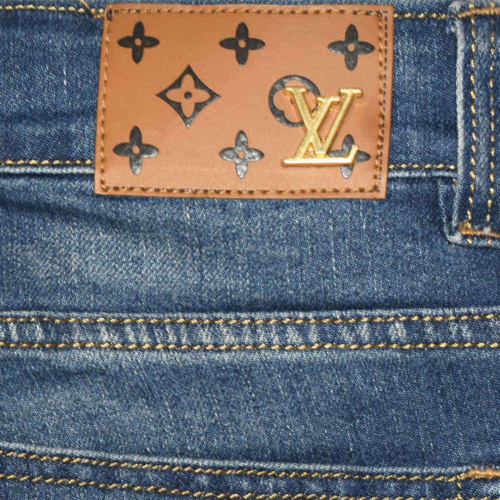 Louis Vuitton Blue Mickey Mouse Premium Jeans-thumb-4