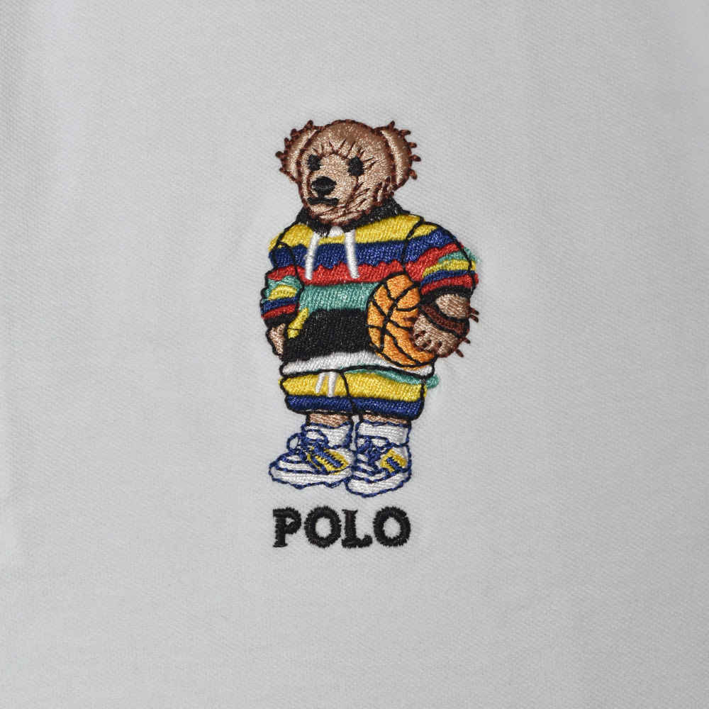 White Bear Embroidered Premium Polo T-shirt-3