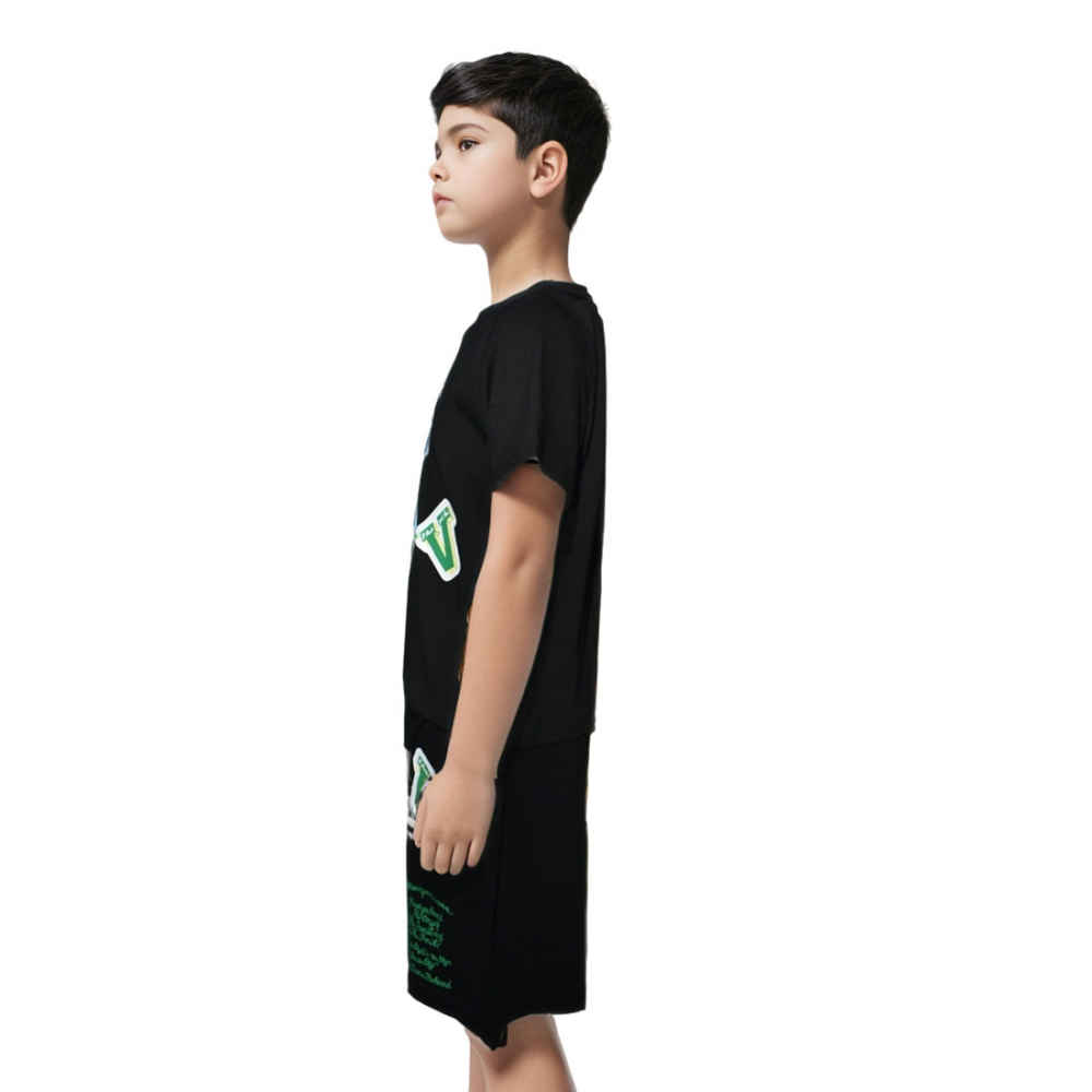 Louis Vuitton Black Premium Kids Co-ord Set-2