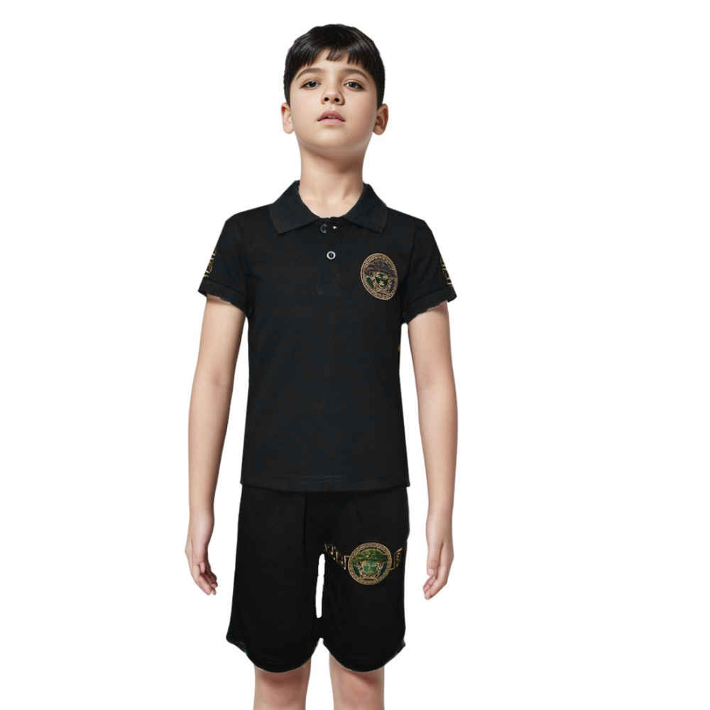 Versace Black Premium Quality Kids Co-ord Set-thumb-0