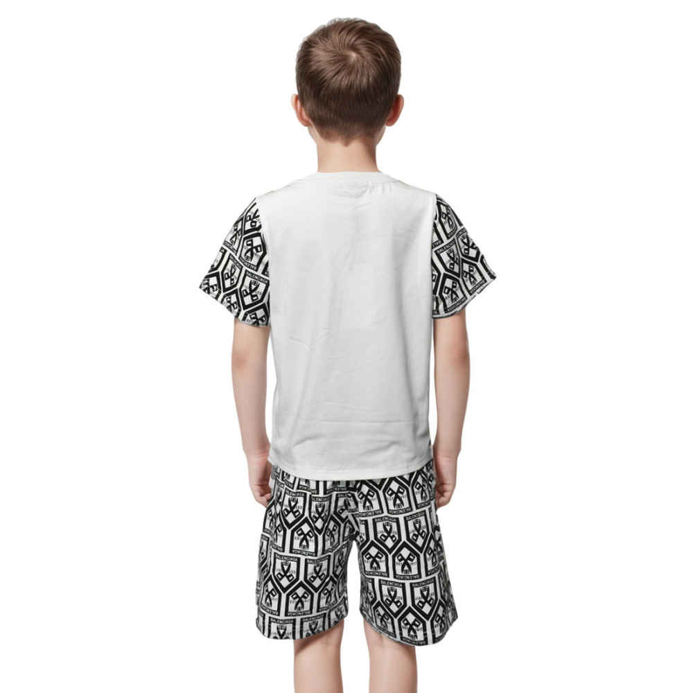 Balenciaga White Premium Quality Kids Co-ord Set-thumb-1