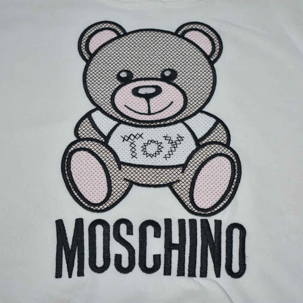 Moschino White Embroidery Teddy-Bear Kids Co-ord Set-3