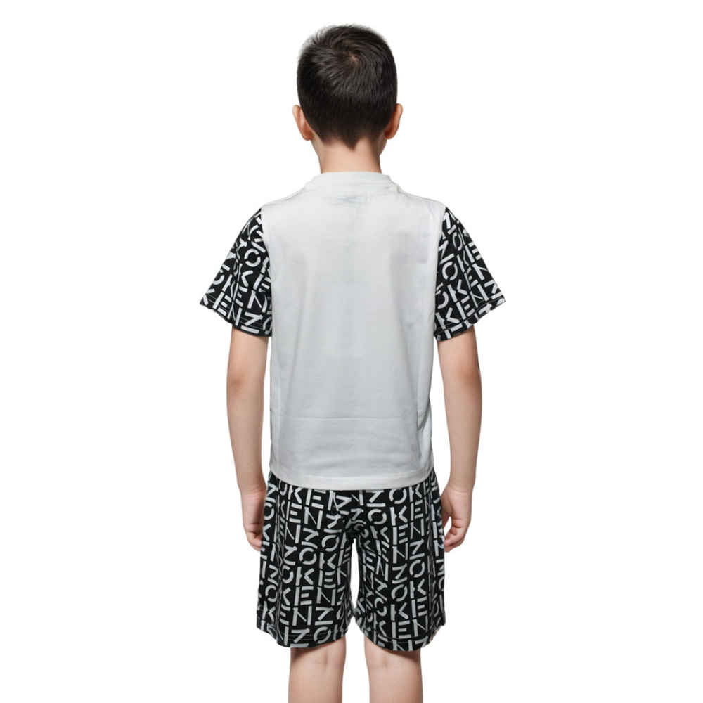 Kenzo Tiger Printed White Premium Kids Co-ord Set-thumb-1