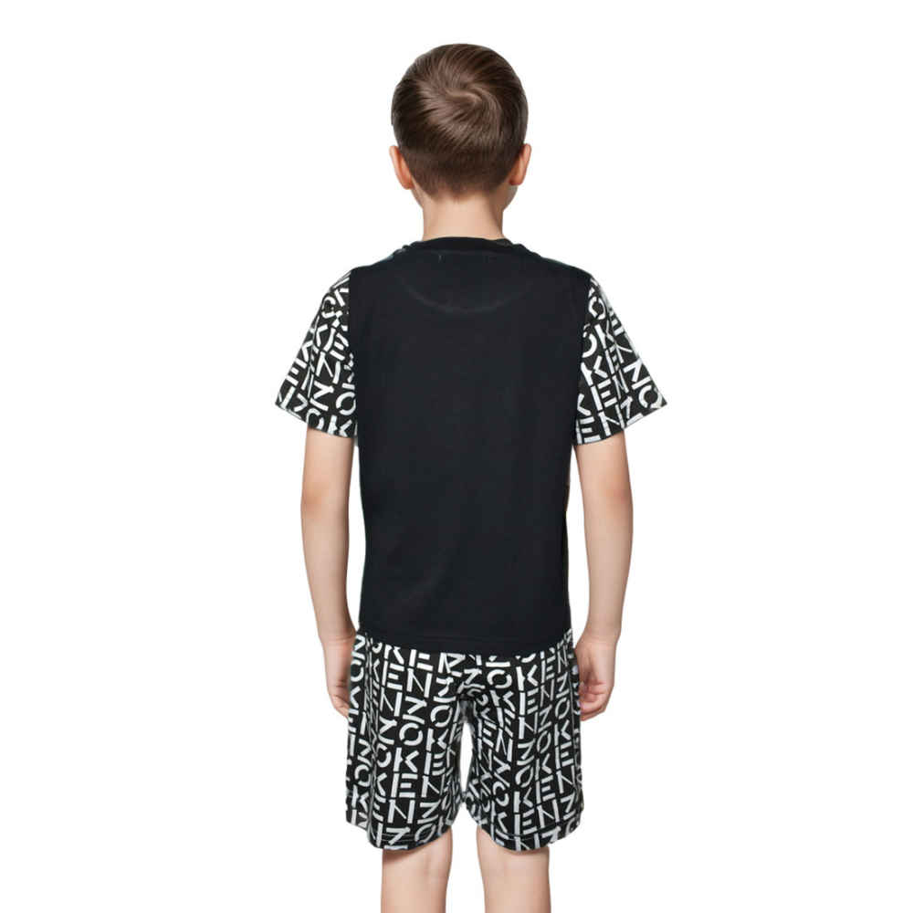 Kenzo Tiger Printed Black Premium Kids Co-ord Set-thumb-1