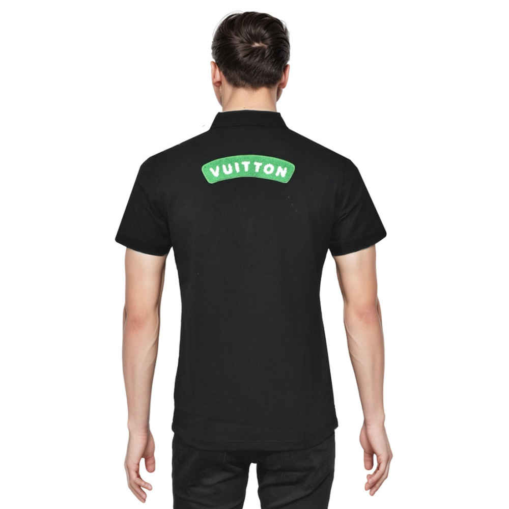 Louis Vuitton Black Premium Quality Polo Tees-thumb-1