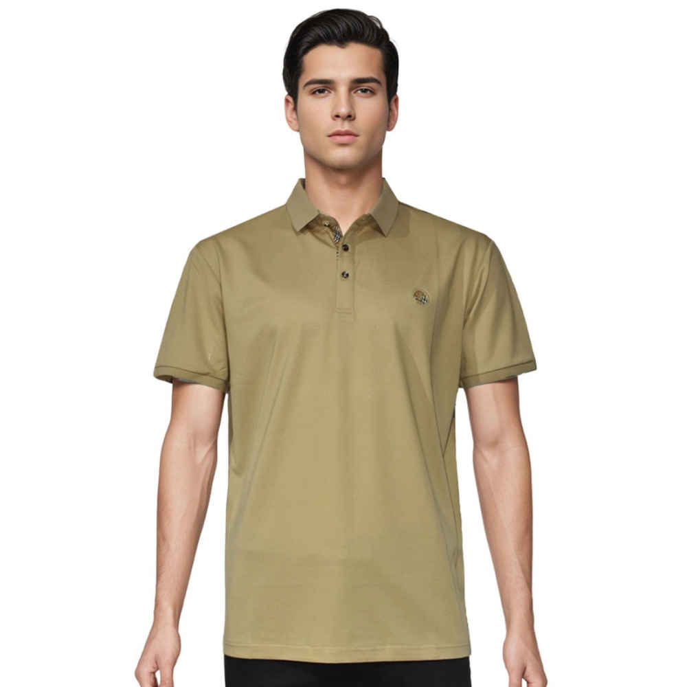Burberry Brown Premium Quality Polo T-shirt-thumb-0