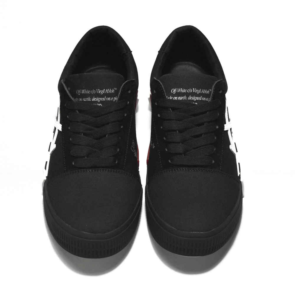 Off-White Low Vulcanized Canvas Black Sneakers-3