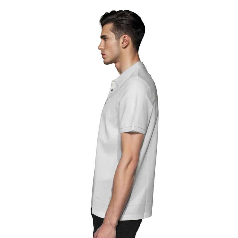 Prada White Premium Cotton Polo T-shirt-thumb-2
