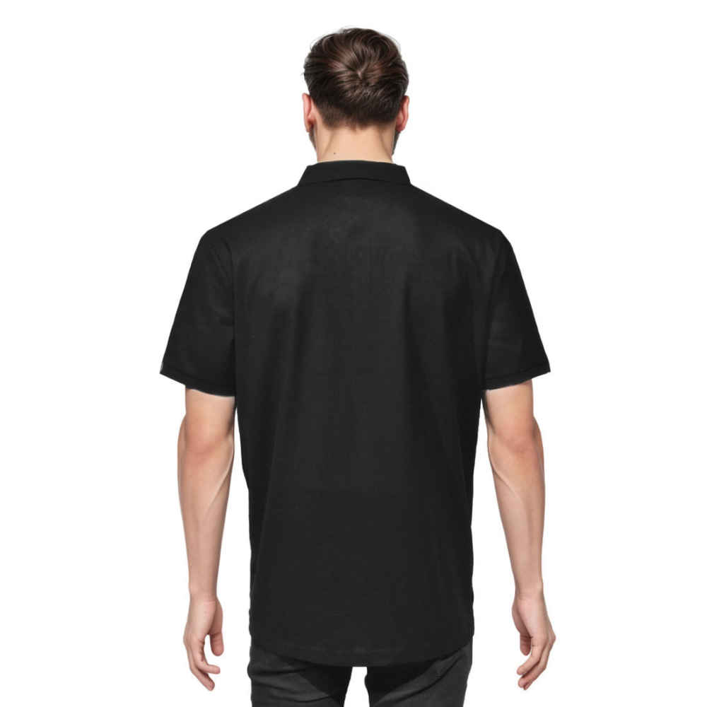 Prada Black Short-sleeved cotton polo T-shirt-1