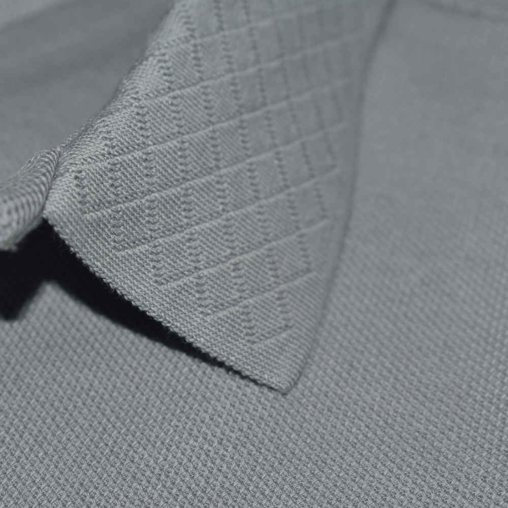 Prada Grey Premium Cotton Polo T-shirt-4