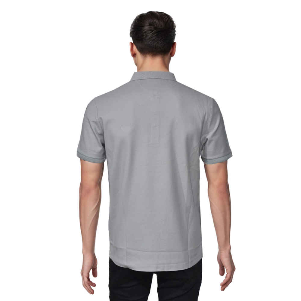 Prada Grey Premium Cotton Polo T-shirt-1