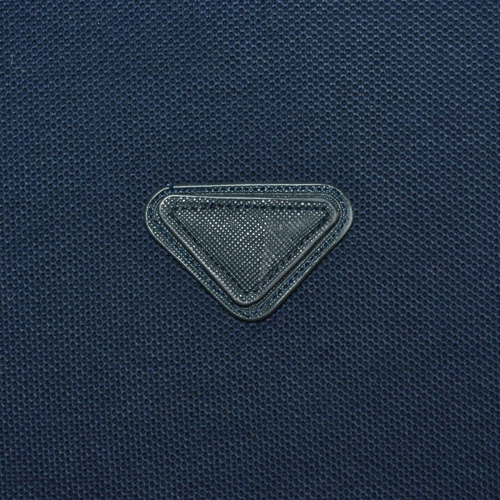 Prada Dark Blue Premium Cotton Polo T-shirt-thumb-3