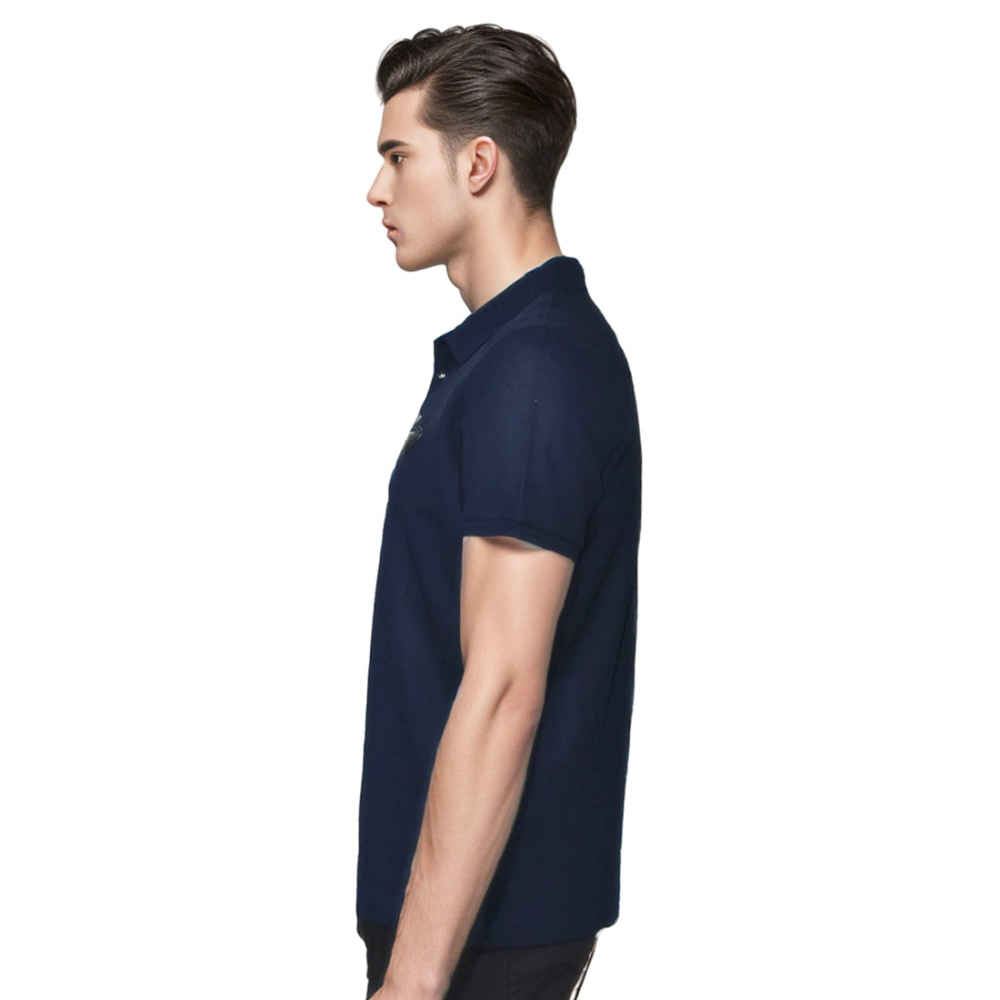 Prada Dark Blue Premium Cotton Polo T-shirt-thumb-2