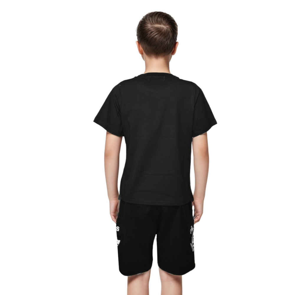 Adidas Logo Print Black Premium Quality Kids Co-ord Set-1