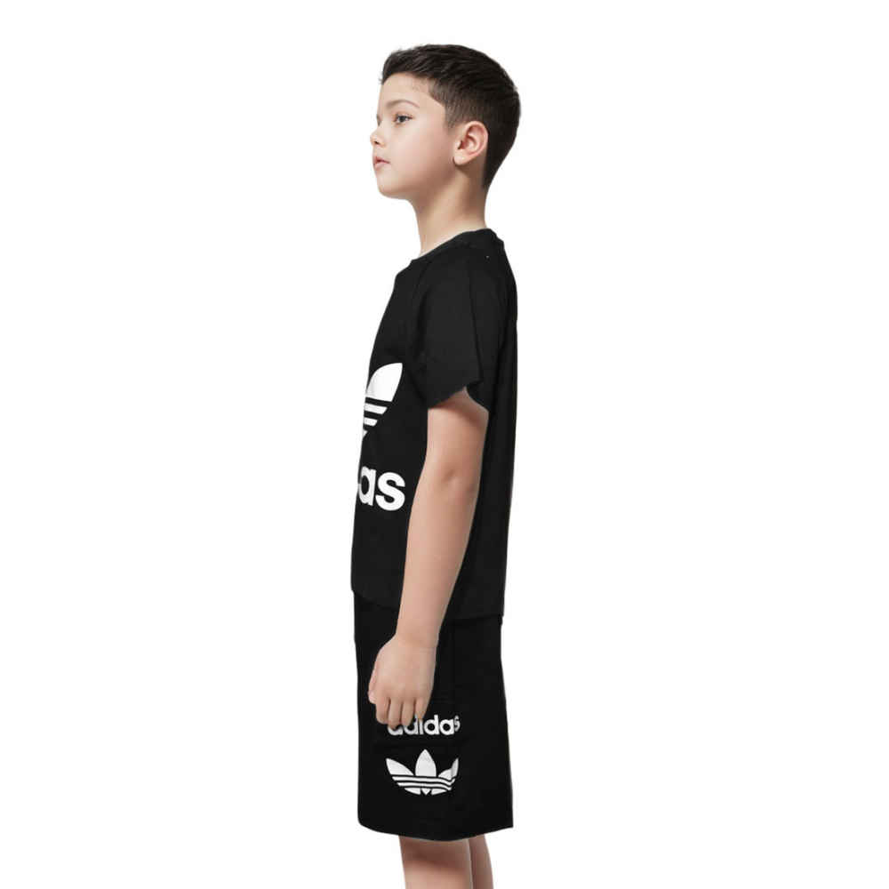 Adidas Logo Print Black Premium Quality Kids Co-ord Set-2