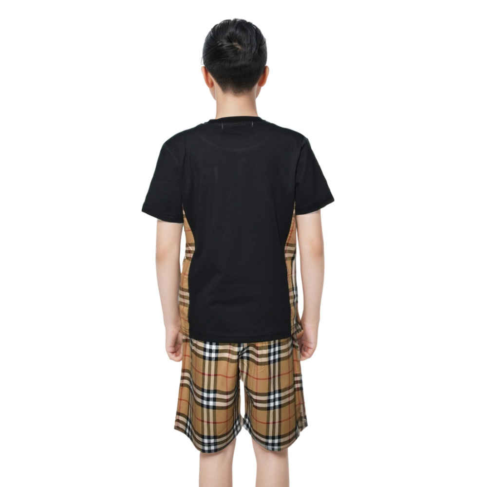 Burberry Checks  Black Premium Quality Kids Co-ord Set-1