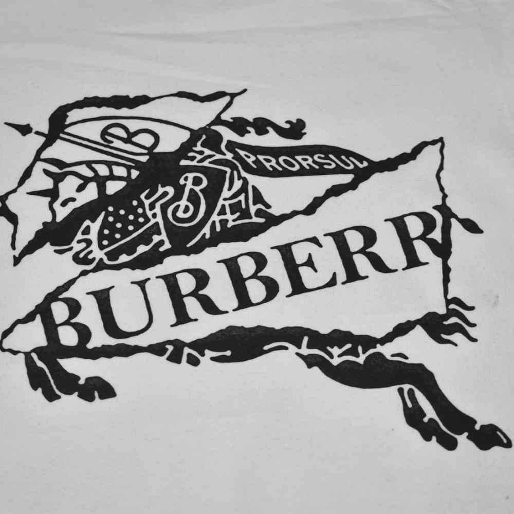 Burberry logo Print White Premium Kids Co-ord Set-3