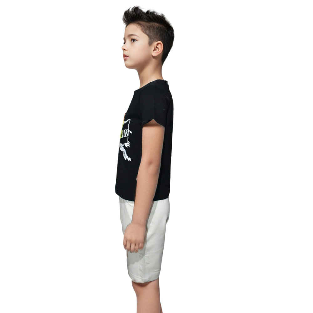 Burberry Logo Print Black Premium Quality Kids Co-ord Set-2