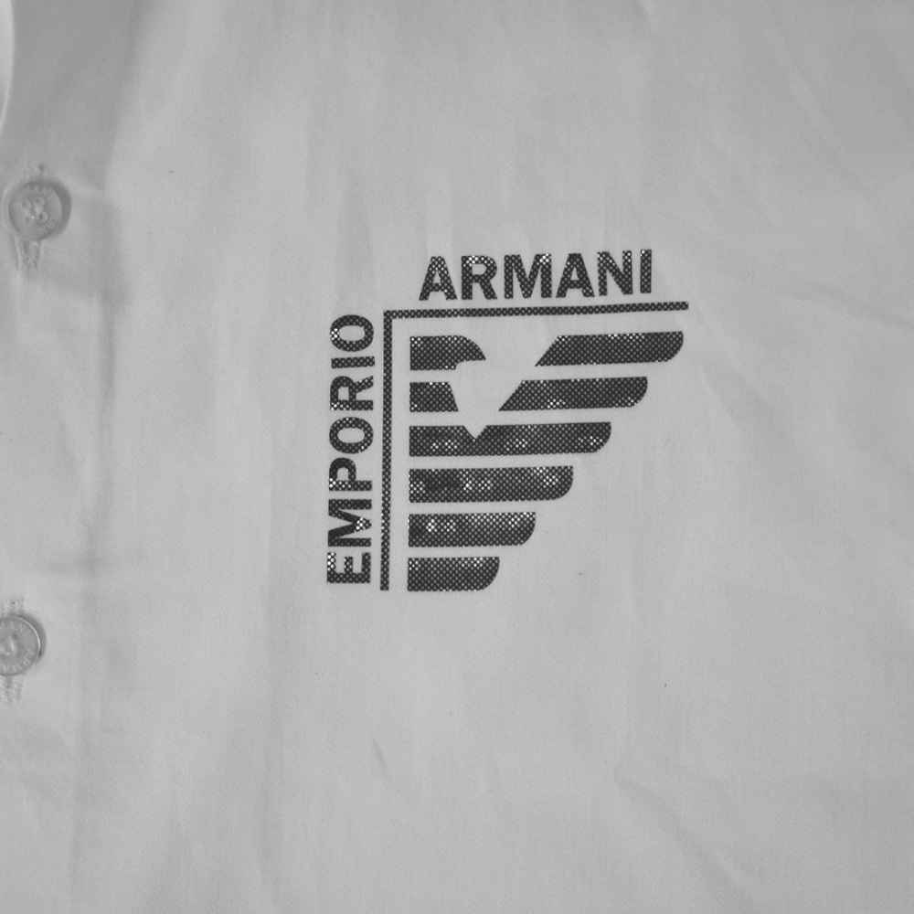 Emporio Armani logo Print White Premium Luxury Shirt-3