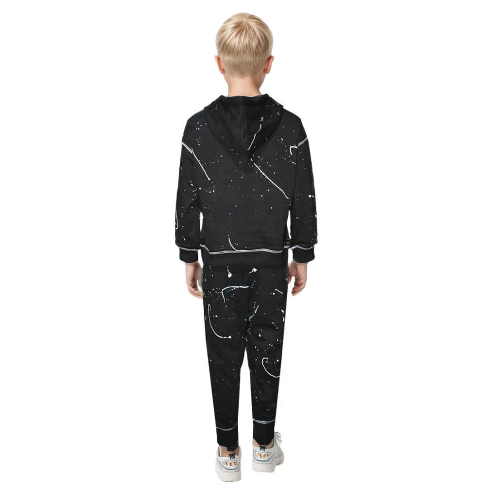 Saint Laurent logo Embroidery Black Premium Kids Co-ord Set-1