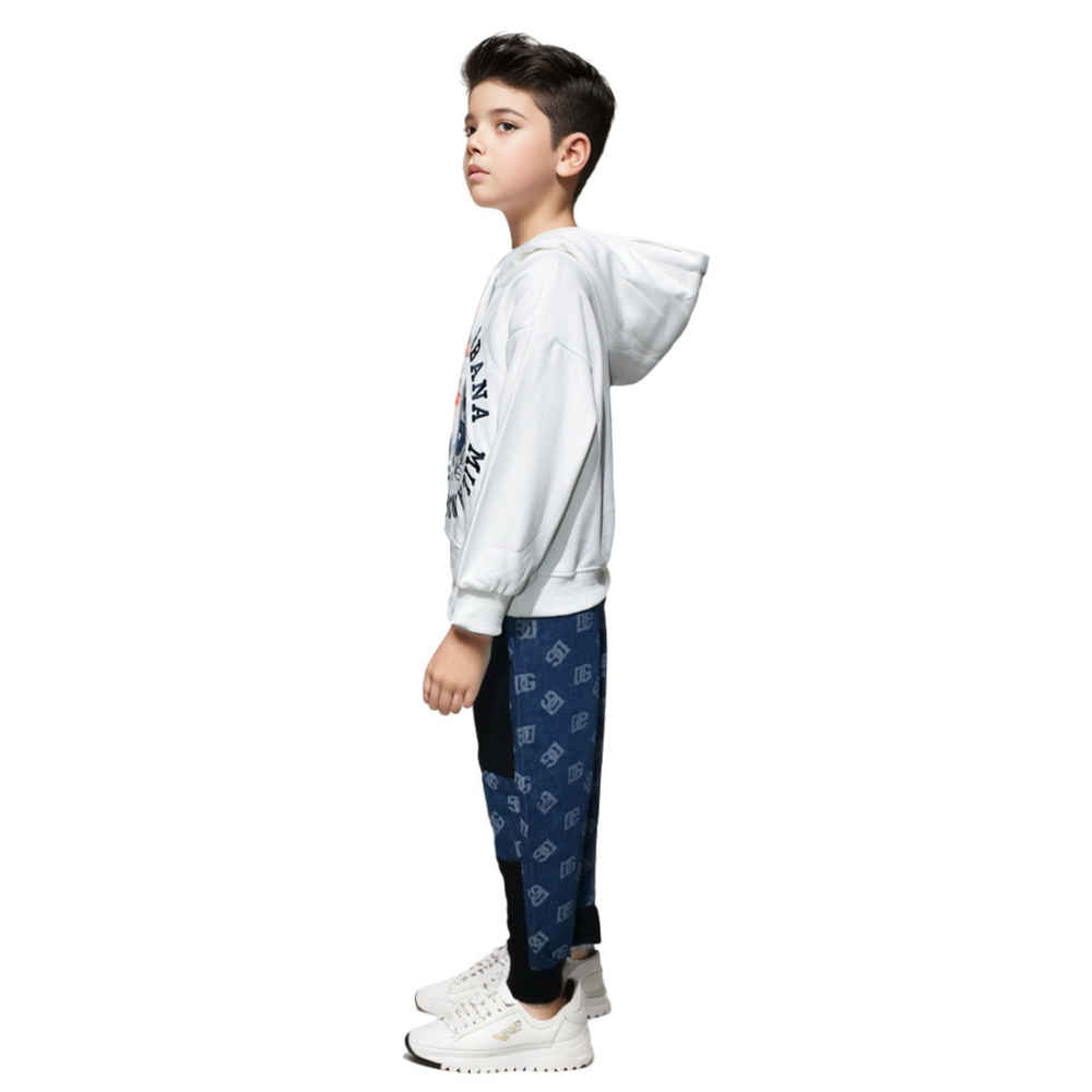 Dolce & Gabbana Embroidered logo White Kids Co-ord Set-2