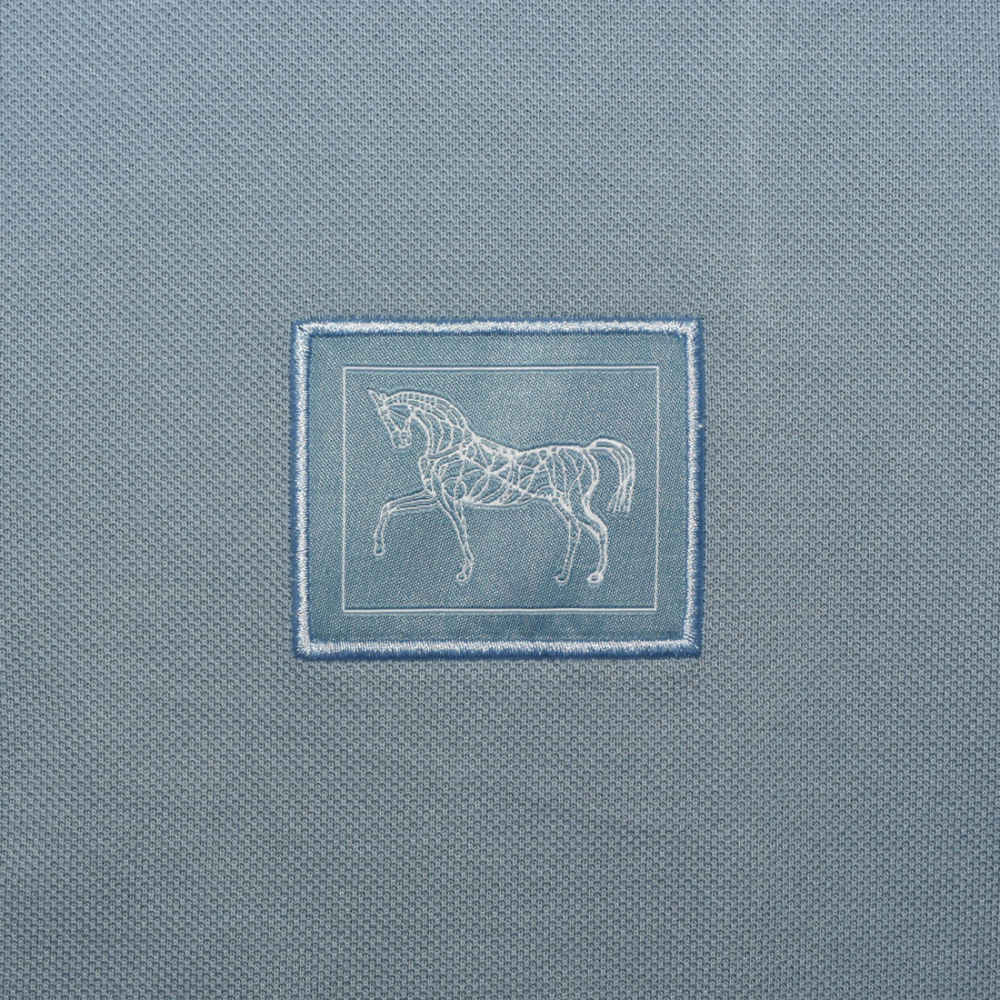 Hermes Paris Blue Premium Luxury Polo T-shirt-3