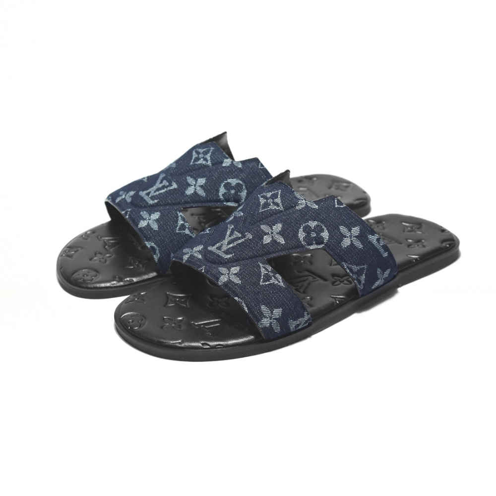 Louis Vuitton Oasis Mule Navy Blue Flip-flops-thumb-0