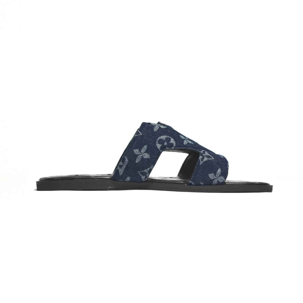 Louis Vuitton Oasis Mule Navy Blue Flip-flops-thumb-2
