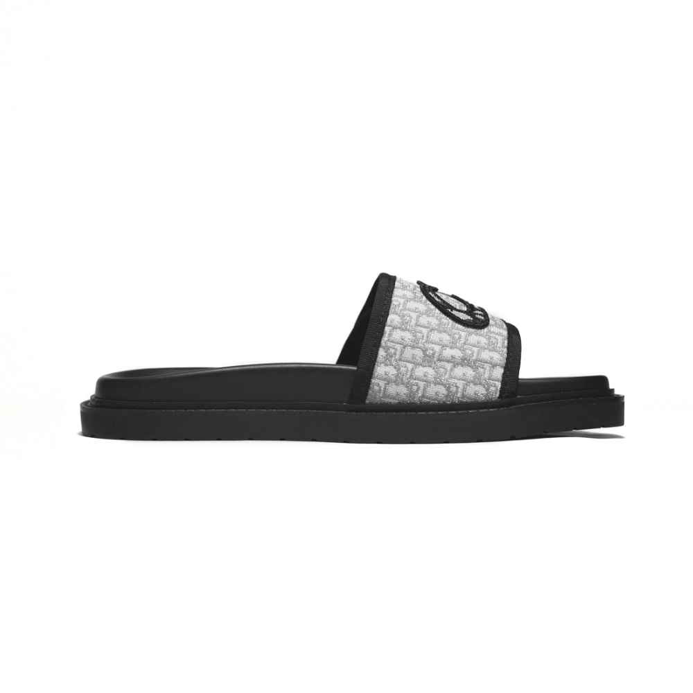 Dior Grey Premium Luxury Men's Flip-flops-2
