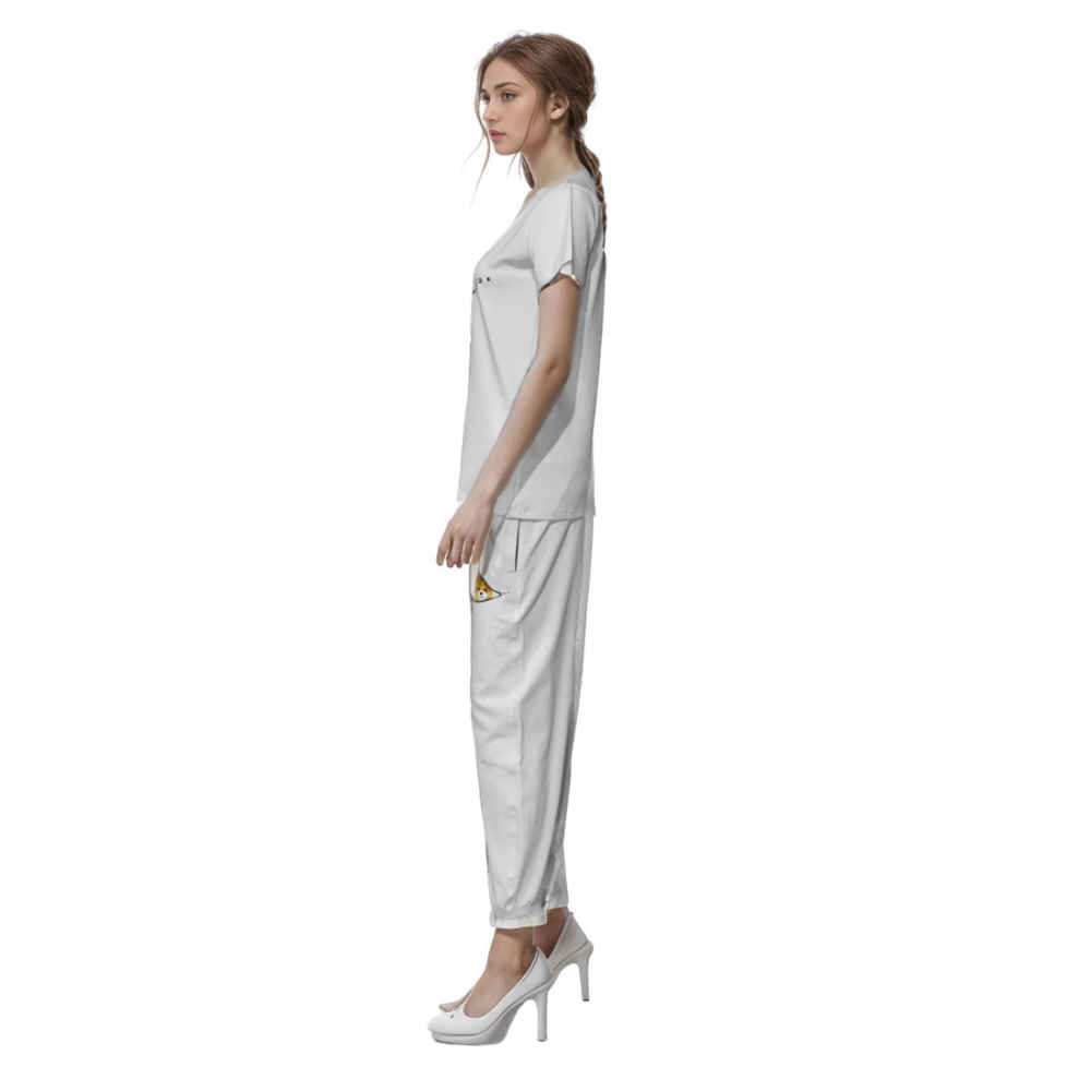 Moschino White Premium Cotton Co-ord Set-thumb-3