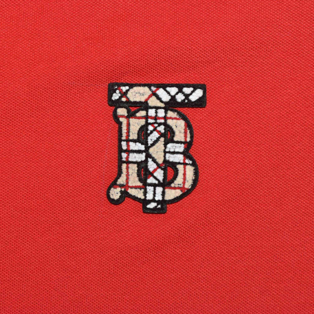 Burberry Red Premium Cotton Women T-shirt-thumb-3