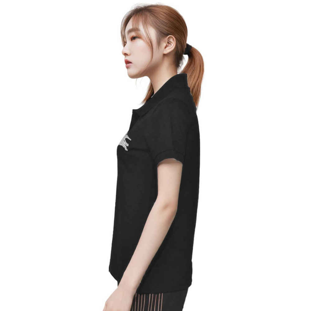 Burberry Embroidered logo Black Women T-shirt-2