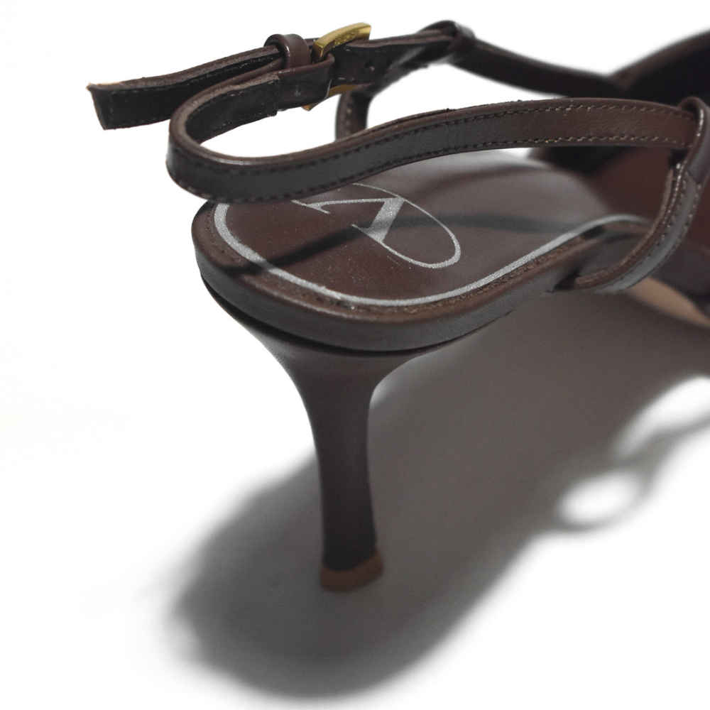 Valentino Golden & Brown Premium Quality Heels Sandals-4
