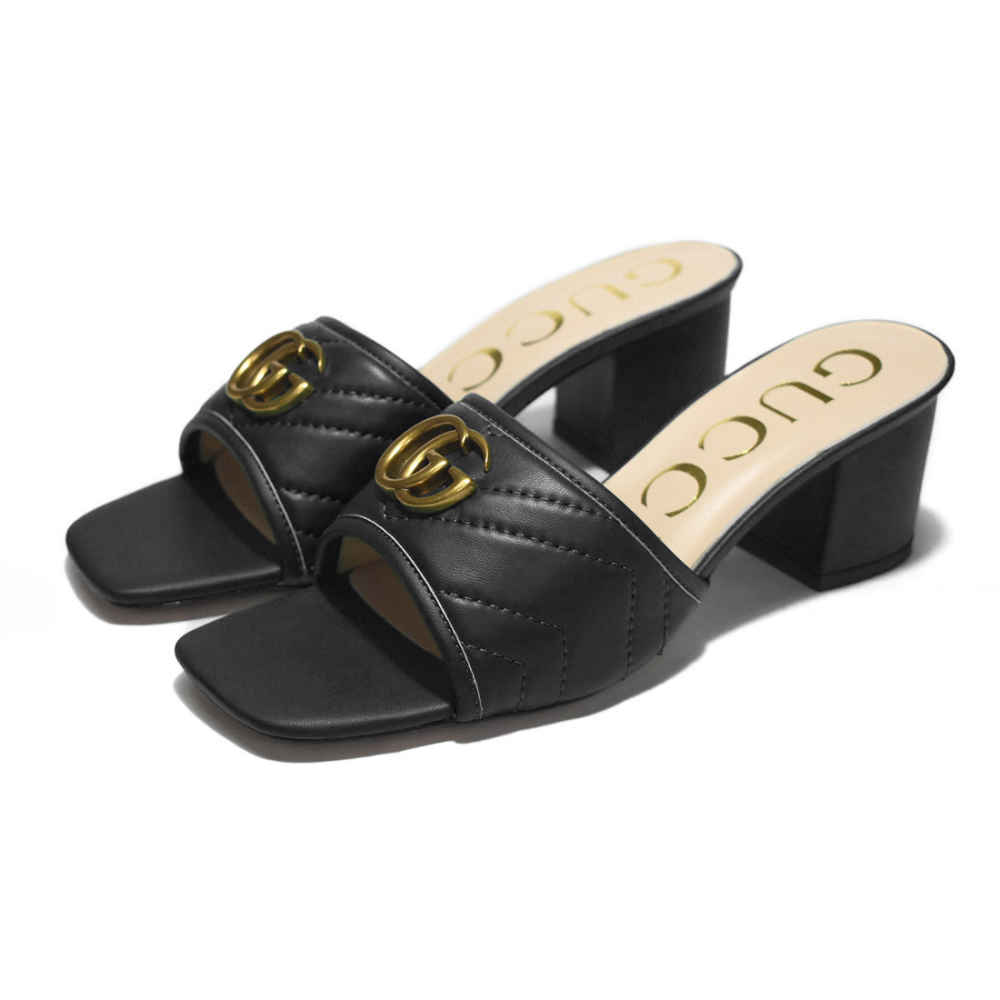 Gucci Black Premium Quality Heels Sandals-thumb-0