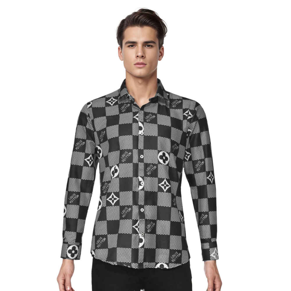 Louis Vuitton Monogram Black Luxury Cotton Shirt-6