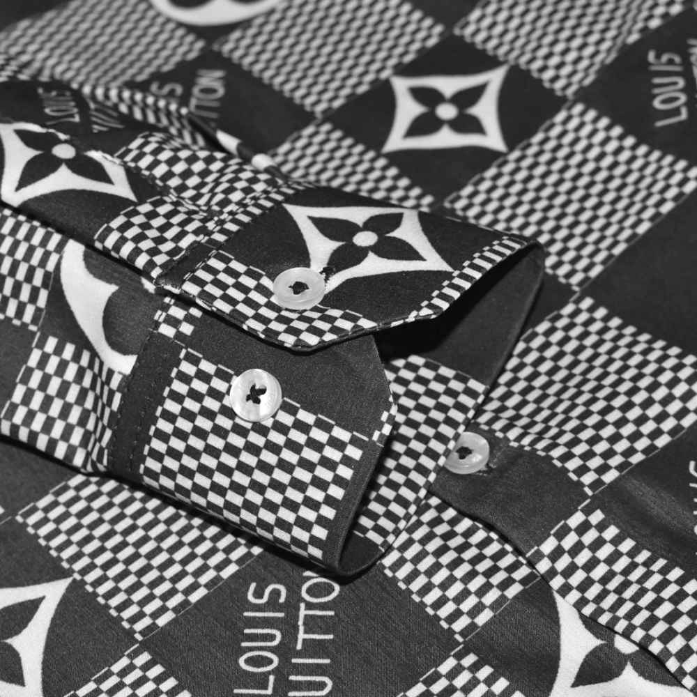 Louis Vuitton Monogram Black Luxury Cotton Shirt-5