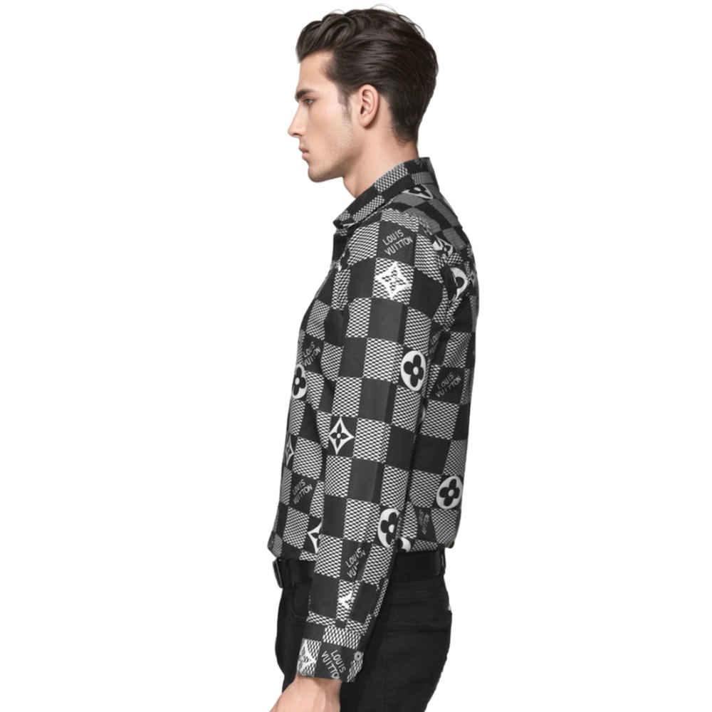 Louis Vuitton Monogram Black Luxury Cotton Shirt-2