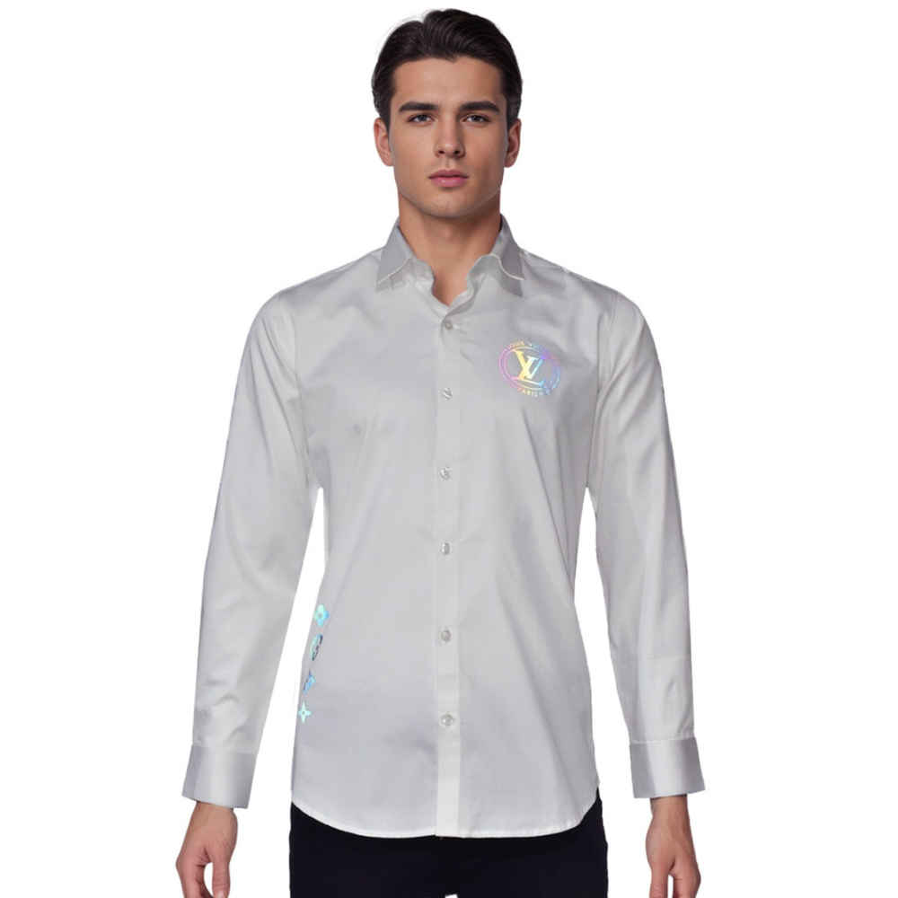 Louis Vuitton logo Print White Premium Shirt-6